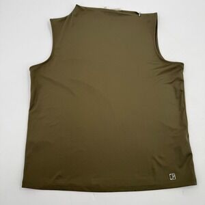 Calvin‎ Klein Women's Tank Top Mock Neck Sleeveless Olive Green Size M